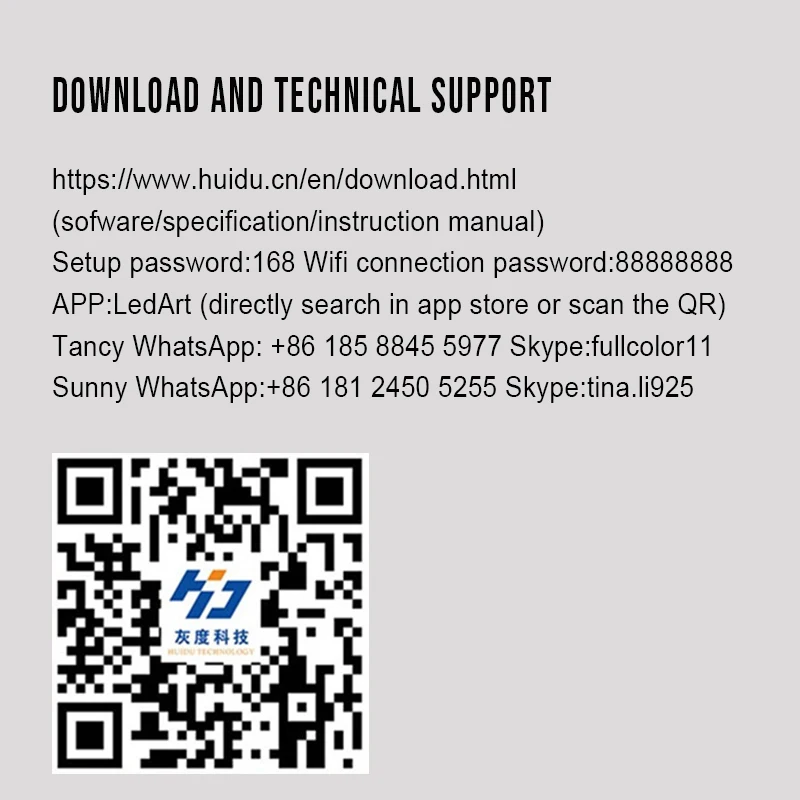 Huidu HD D15 WiFi асинхронный полноцветный светодиодный дисплей контроллер с