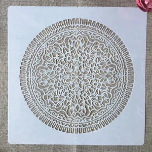 Круглая мандала, 30*30 см, сделай сам, слойные трафареты, настенная живопись, строительный шаблон, декоративный шаблон