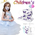 10 шт. разноцветные маски-бабочки для детей маски-бабочки одноразовая маска-бабочка 3-слойная маска для детей 40%