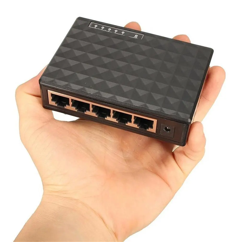 Новинка 2019 Rj45 мини 5 портов Быстрая сеть Ethernet черный переключатель концентратора