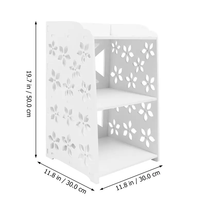 

1Pc Bedside Cabinet Creative Hollow Night Table Waterproof Bedside Table Home Office Storage Rack