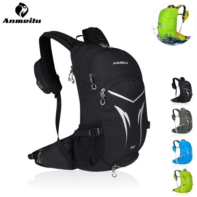 20L Waterproof Bicycle Backpack Hiking Camping Ladder Water Bag with Rain Cover Outdoor Sports Running Hydration | Спорт и