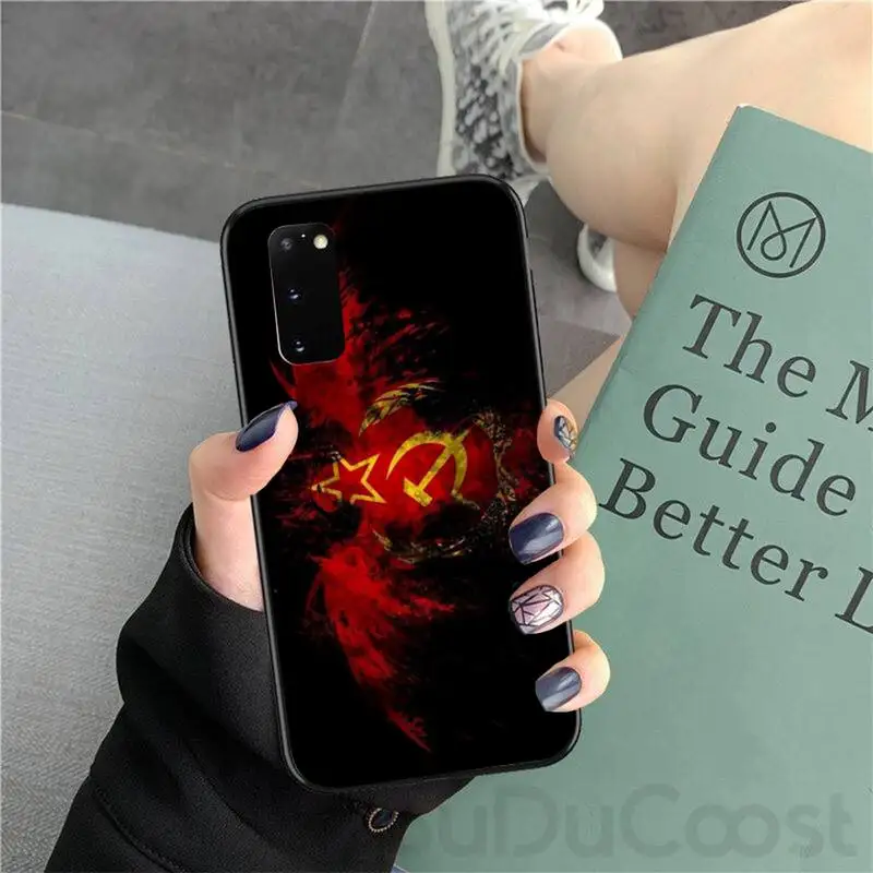 Мягкий силиконовый чехол из ТПУ с флагом СССР для Samsung S5 6 7 8 9 10 S8 S9 S10 plus S10E lite S10-5G S20