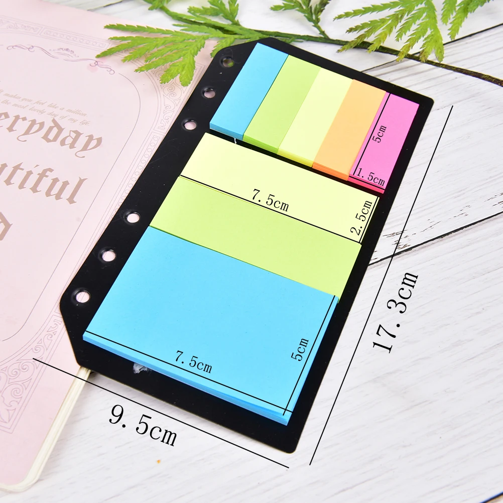 

Sticky Notes Planner Schedule 6 Holes Binder Dairy Memo Divider Sticker For Loose Leaf Binder Spiral Notebook B5 A5 A6
