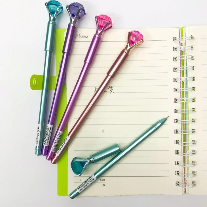 

48Pcs/Set Kawaii Diamond Gen Pens Magical Crystal Ball Pen 0.5mm Black Ink Color
