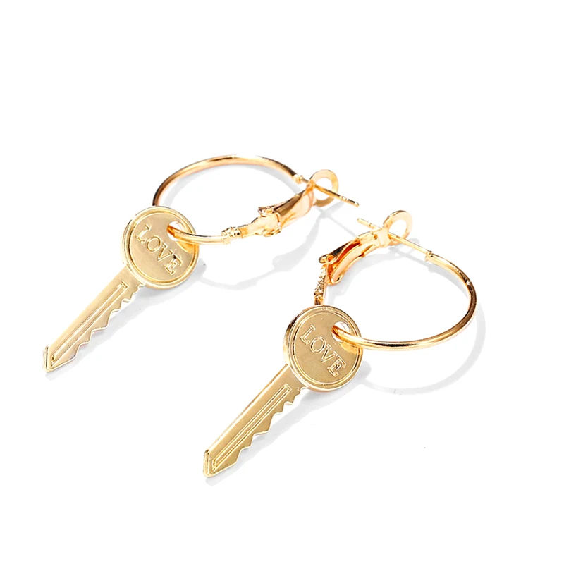 Женские серьги для ключей креативные простые Винтажные унисекс с английской