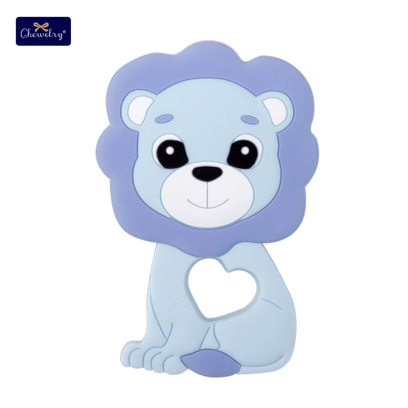 Blue Lion BPA Бесплатно Детские Прорезыватели детские товары Детские Силиконовые Прорезыватели для зубов с белкой прорезиненное Силиконовое ожерелье для прорезывания зубов детские бусины - Цвет: Blue Lion