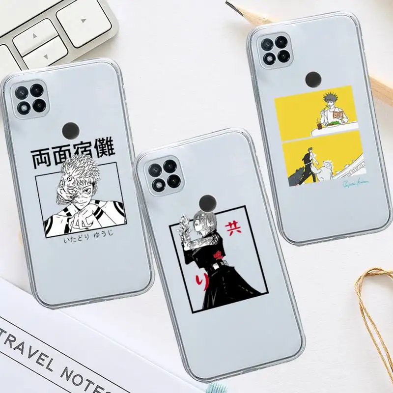 

Anime Jujutsu Kaisen Gojo Satoru Phone Case Transparent for Xiaomi redmi note 8 9 10 11 t lite pro ultra mix 4 k40