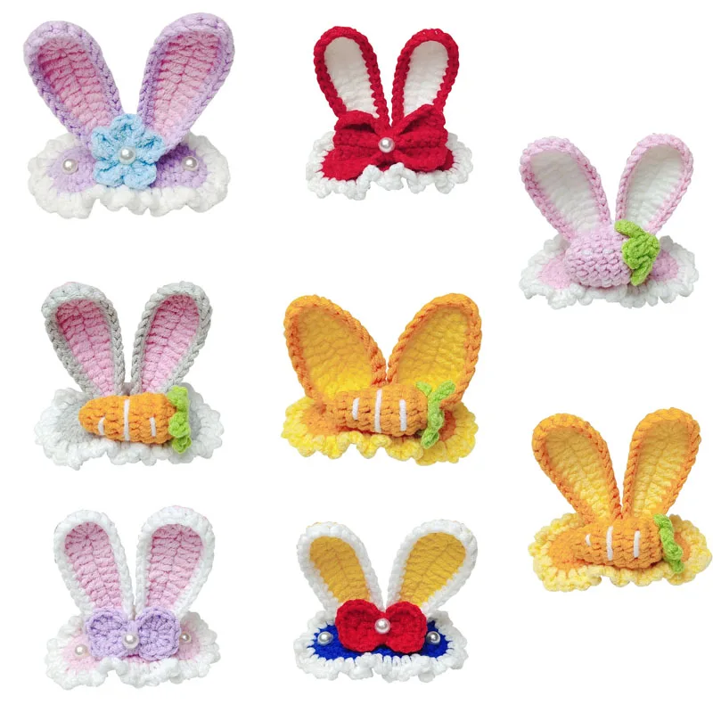 

Children Cute Animal Ear Wool Hairpin Girl Baby Knitting Bangs Hair Clip Head Ornament Hair Accessories