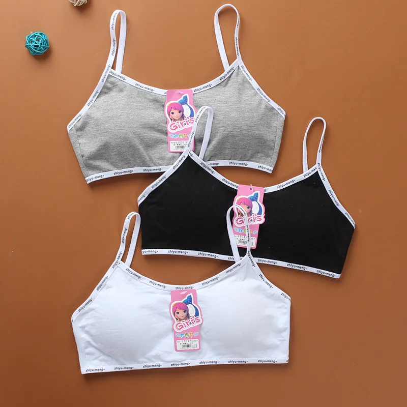 

Лидер продаж, бюстгальтер для девочек, нижнее белье, нижнее белье для детей, подростков, 6-12 лет, студентов, хлопковые двухслойные однотонные ...