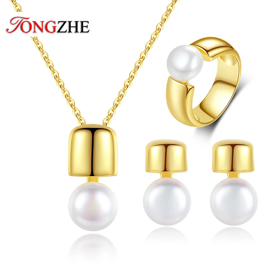 

Женское кольцо и серьги Tongzhe, жемчуг кулоны из серебра 925 пробы