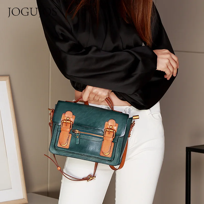 

Vegetable Tanned Leather Original Luxury Women Single-shoulder Bag Cowhide Fashion Female Tote Messenger Satchel Purse