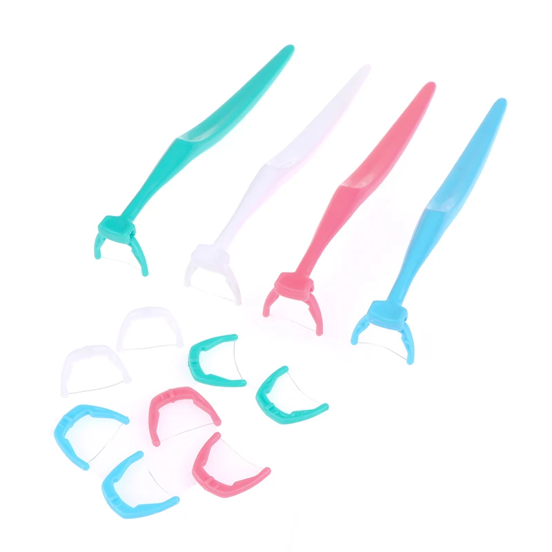 100 шт./лот одноразовая нить межзубная щетка зубная палочка зубочистки ручка