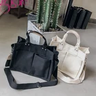 Gusure вместительная сумка для женщин, роскошная простая Холщовая Сумка-тоут, кошельки, женская сумка через плечо, дорожные сумки для покупок