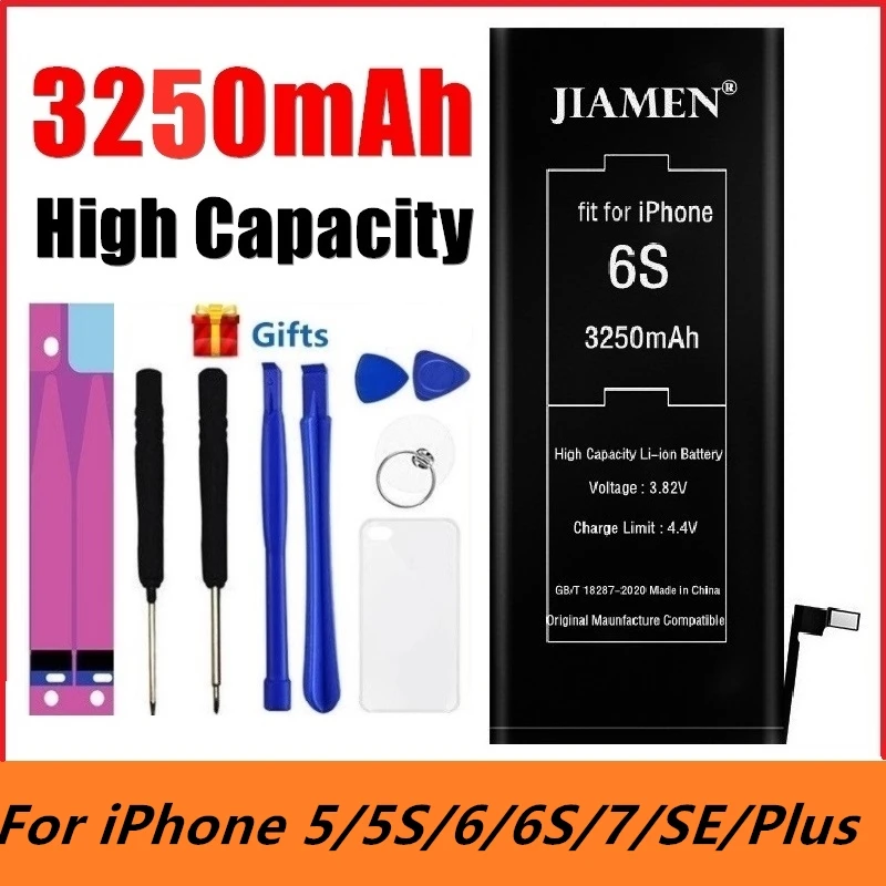 Новинка оригинальная запасная батарея для iPhone 6S 6 5 5SE 5S 7 Plus аккумулятор 0 цикл iPhone6s