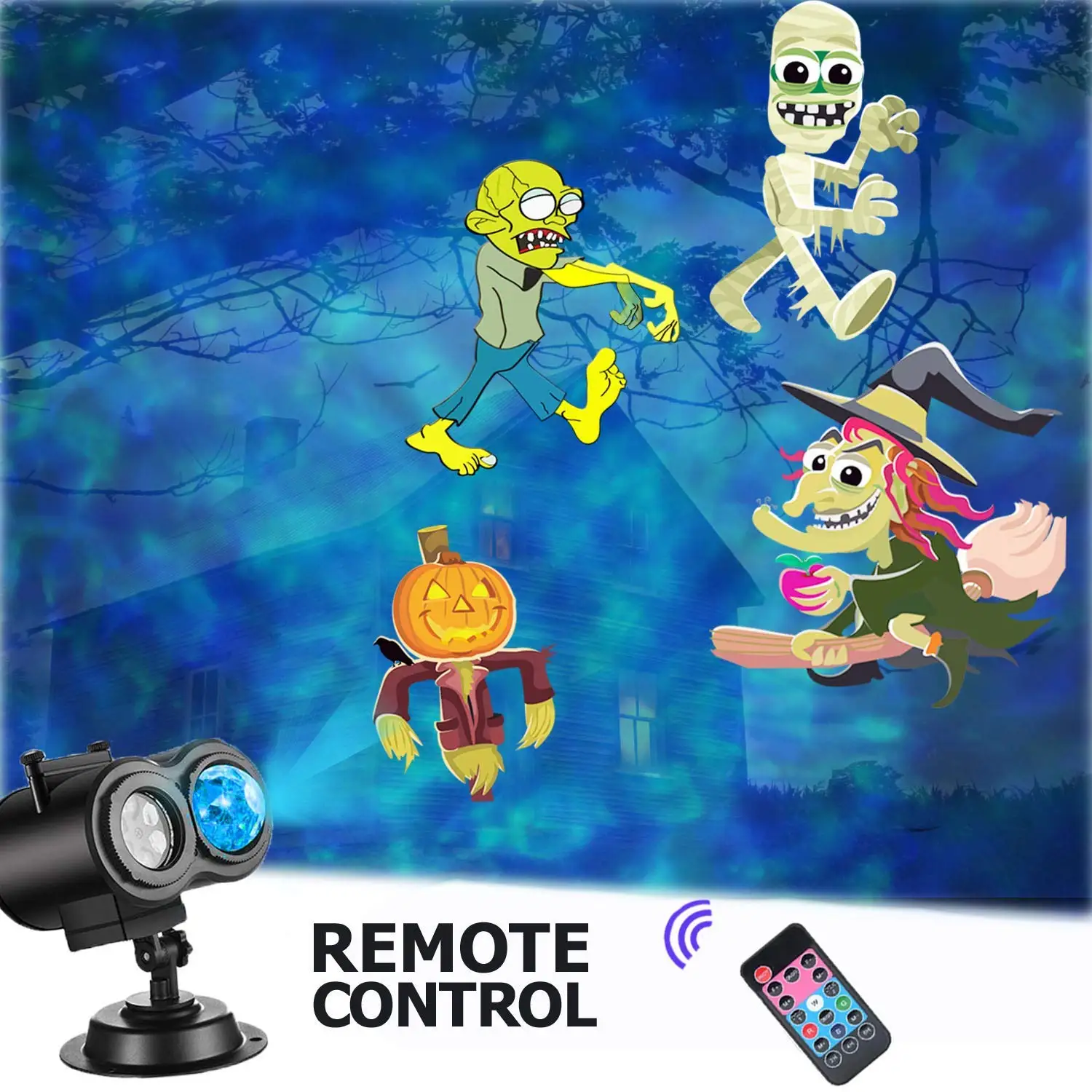 Projector Light Ocean Wave Halloween Christmas Decorative with Timer 16 Slides Remote 15 Co | Дом и сад
