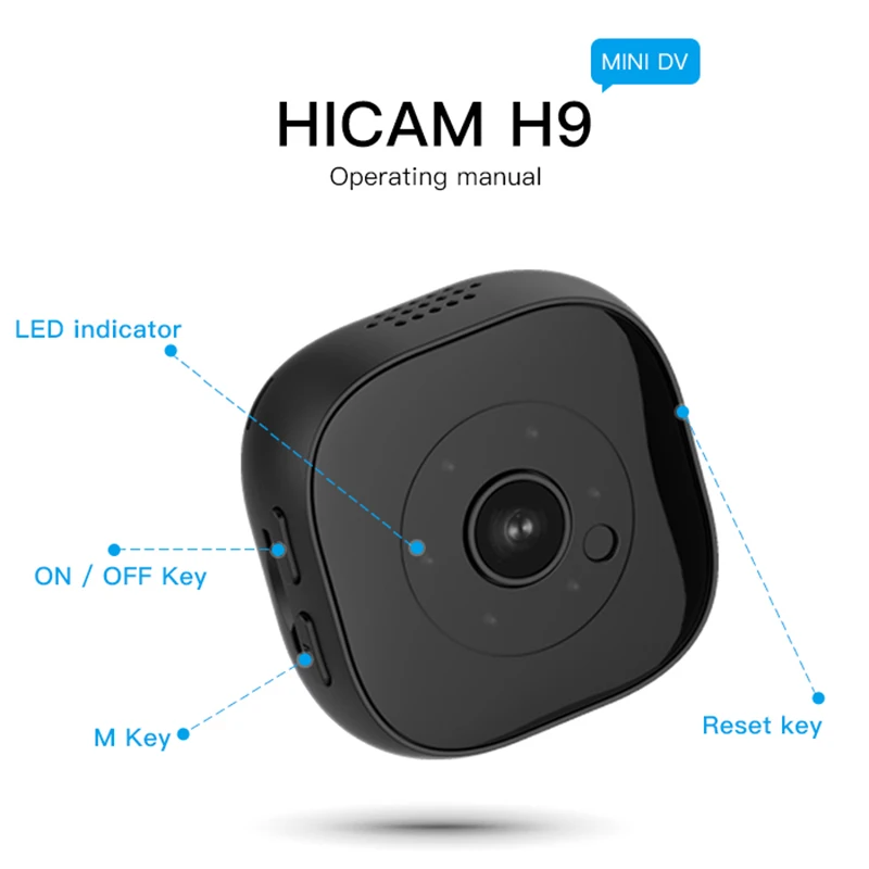 OPQ-H9 мини-камера Hd 1080P ИК ночная версия Диктофон Видео Детектор движения Невидимая