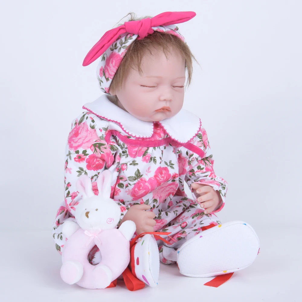 22 &quot55 см классическая популярная Реалистичная укоренившая мохер кукла для