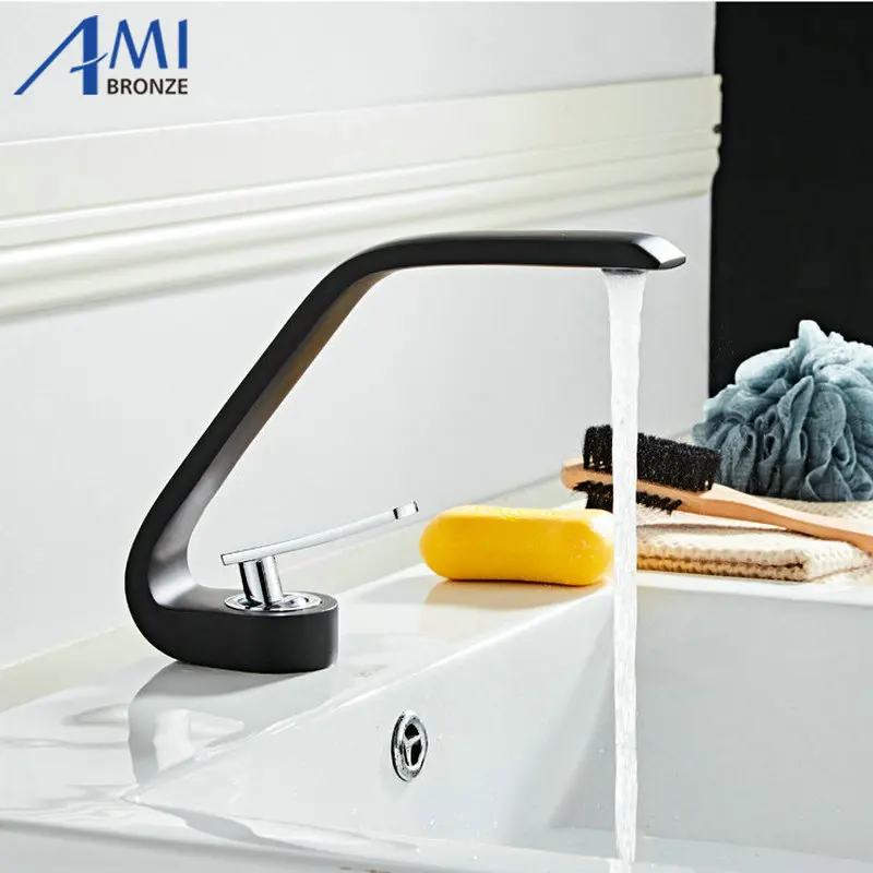 Латунный смеситель 6081B Современный художественный кран для ванной комнаты