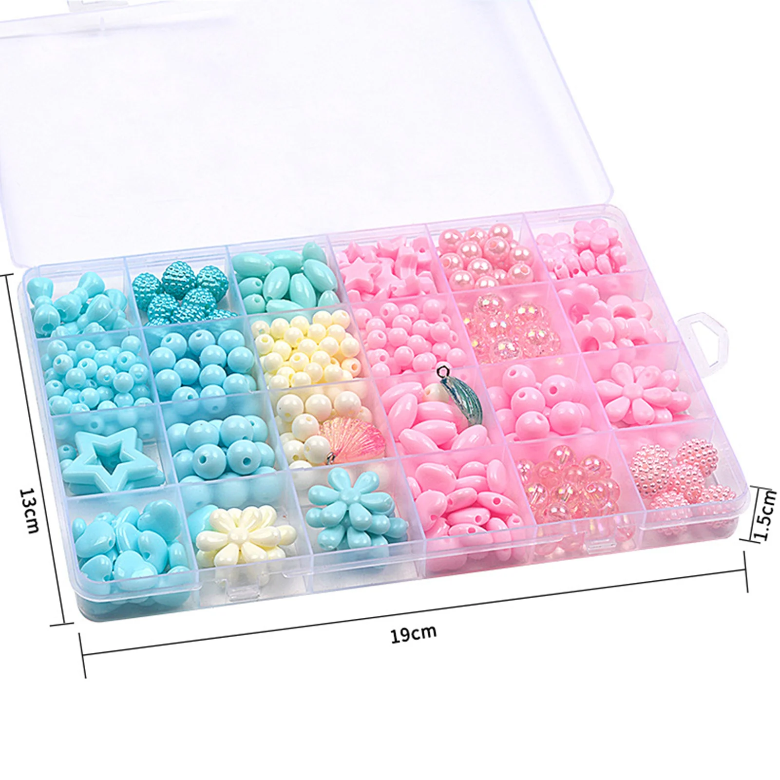 

Creative 24 Grid Beaded Necklace Toy Kids Girls DIY Jewelry Handmade Accessory Kids Educational Toys for Children Gifts