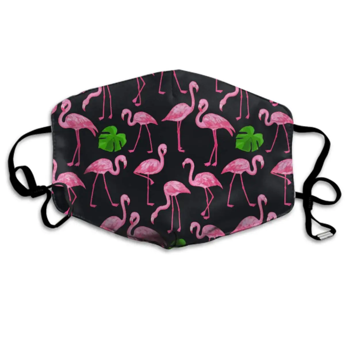 

Двухслойная Пылезащитная маска, мягкая розовая маска для лица с фламинго, пальмовыми листьями, для взрослых и подростков, с наполнителем ...