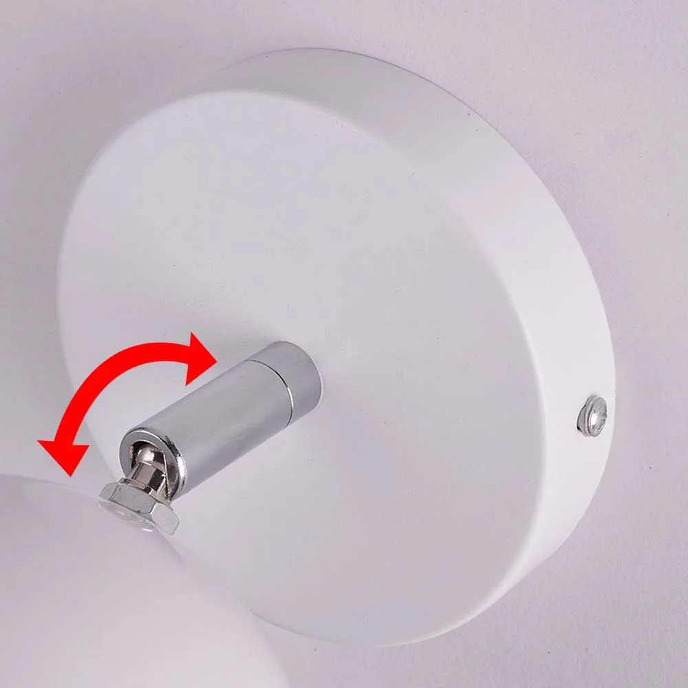

White Black Modern Bedroom Wall Light Fixtures Rotatable Modern Led Wall Lamp Round Led Sconces for Bedroom Spots Light