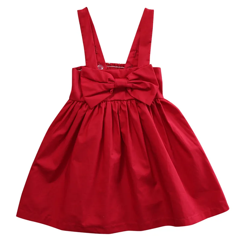 

Лидер продаж, Милый Летний Сарафан для маленьких девочек, Короткое мини-платье без рукавов с бантом, хлопковое Повседневное платье принцесс...