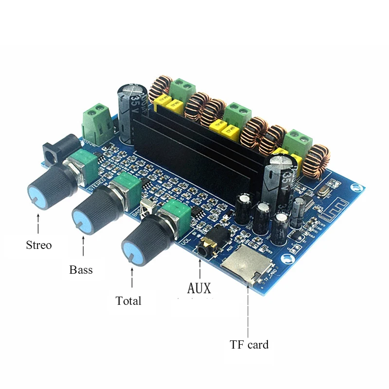 Lusya TPA3116D2 Bluetooth 5 0 усилитель сабвуфера 2 1 звука 100 Вт + 50 * а с дистанционным
