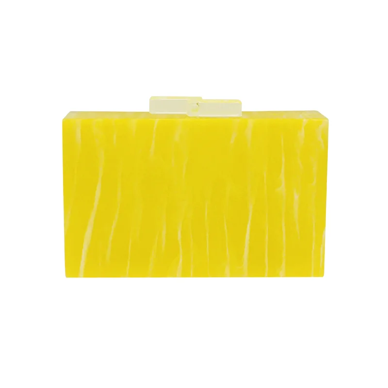 

Women's Bags Famous Brands Acrylic Clutch Purse Designer Luxury Chain Shoulder Crossbody Bag Yellow Wallet Wedding Party Handbag