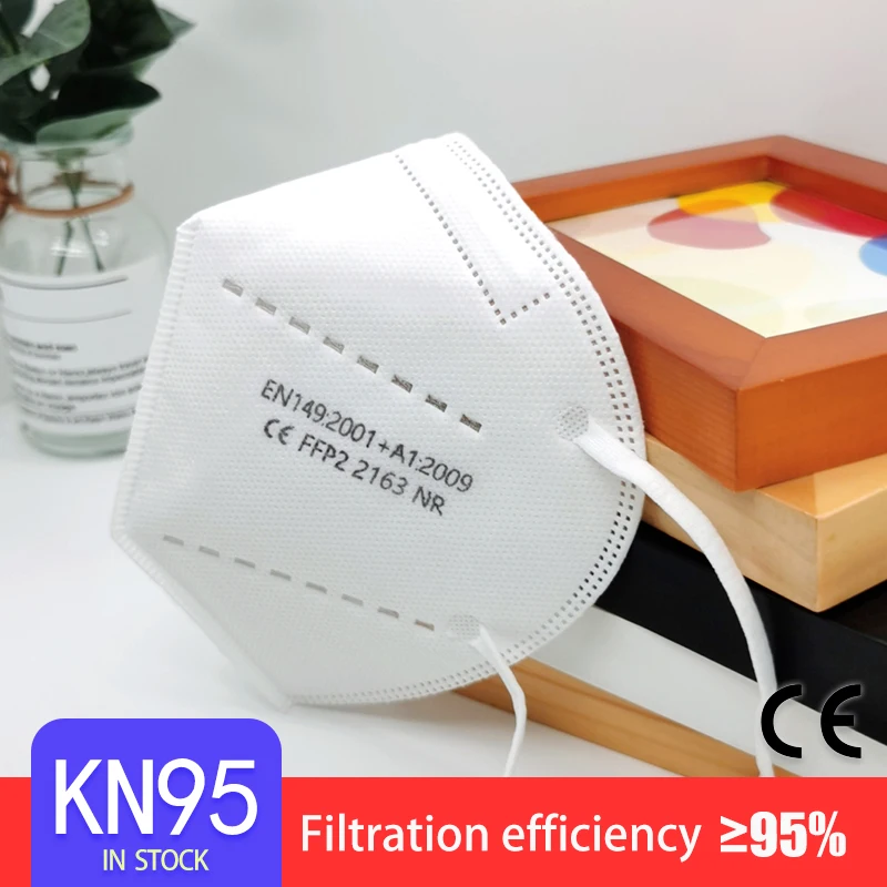 10-200 шт. FFP2 CE маска черная KN95 5-слойная для лица рта фильтр респиратор розовый серый