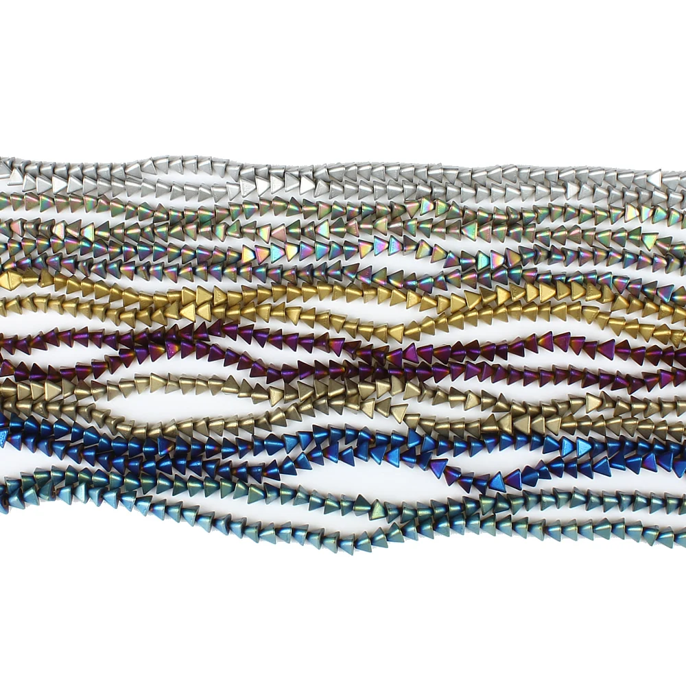 Бусины Из Гематита и натурального камня треугольные бусины россыпью с магнитным