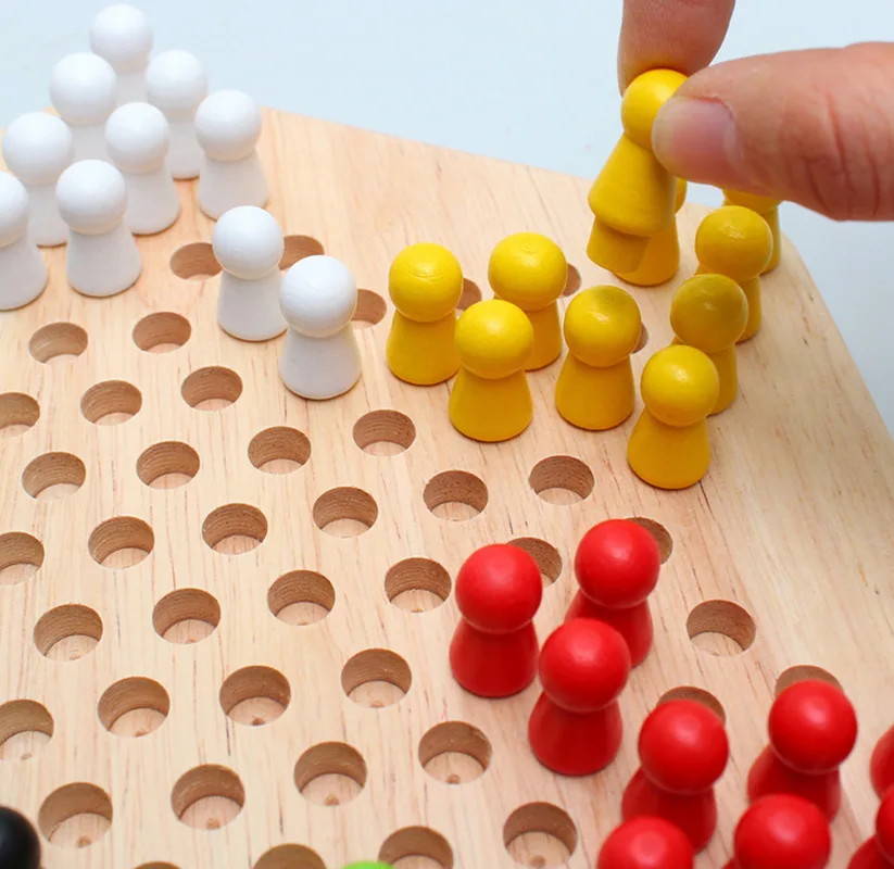 Шестигранные Шашки деревянные головоломки настольные вечерние интерактивные