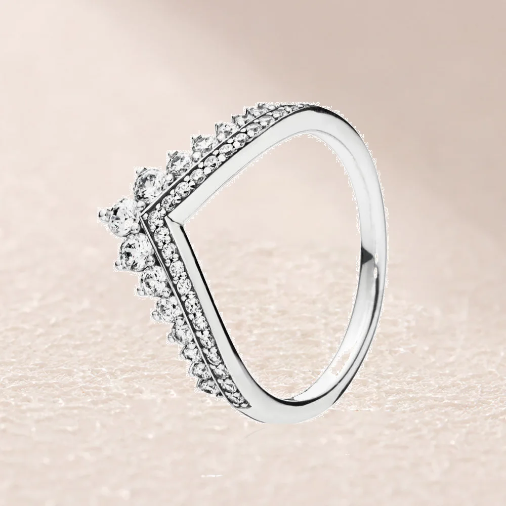 

197736CZ RINCESS WISHBONE RING