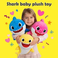 Акула плюшевые детские игрушки, мальчики и девочки могут петь, англоязычные песни, кавайная плюшевая кукла, подарки на день рождения и Рожде...