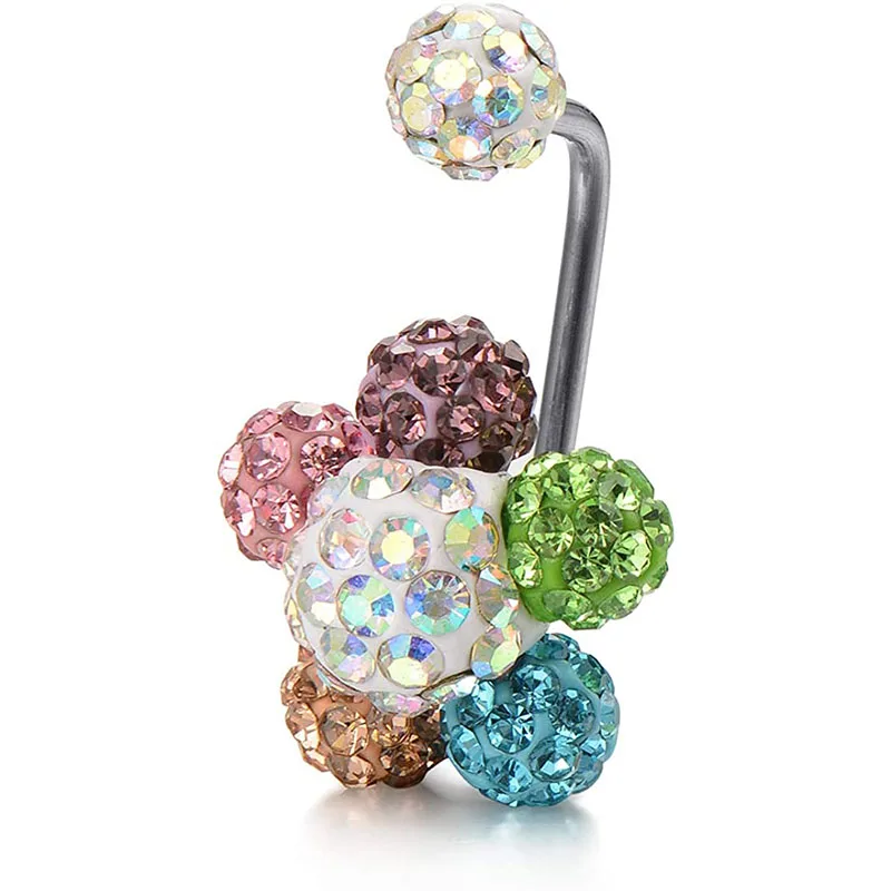 Серьги Клипсы из нержавеющей стали 16 г 12 мм серьги с кристаллами для ушной хрящ