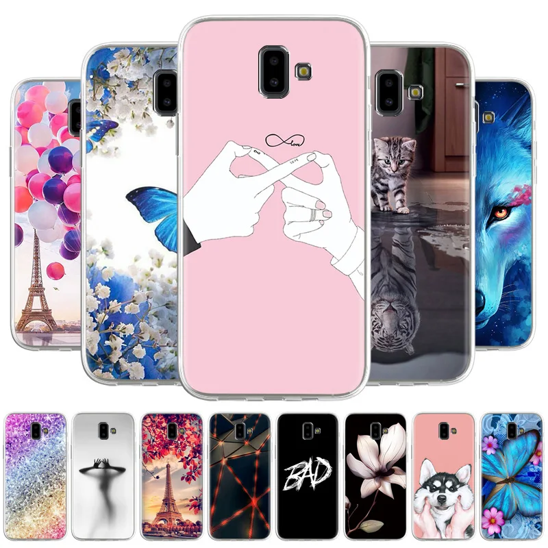 

For Samsung Galaxy J6 2018 Case Soft TPU Silicone Back Cover sFor Coque Fundas Samsung J6 2018 J6 Plus 2018 Soft Phone Cases