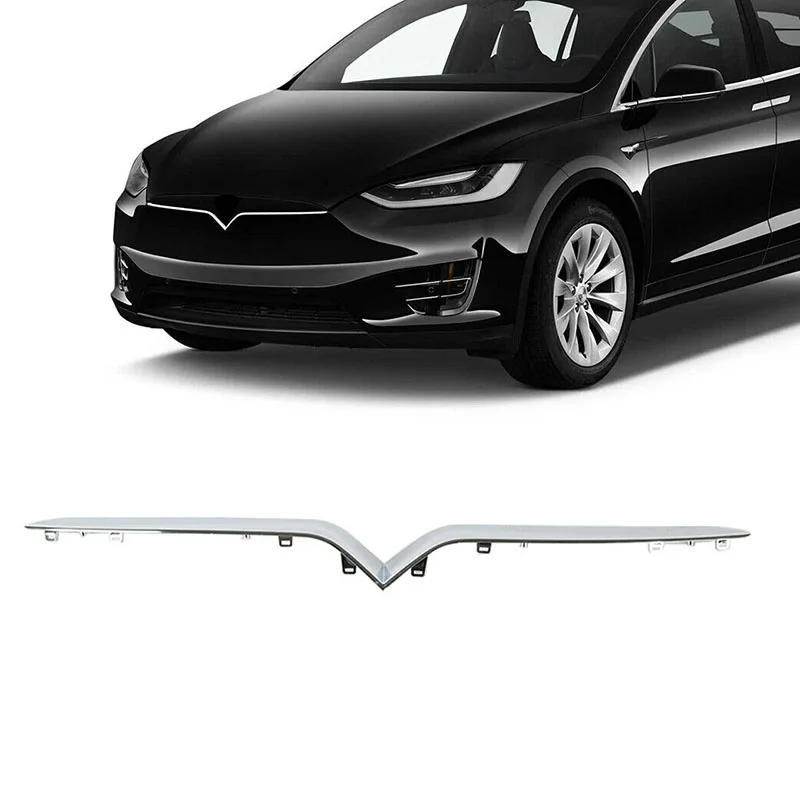 

Car Chrome Upper Front Grille Trim For TESLA MODEL X 2016-2020 1047022-00-C 1047022-00-D