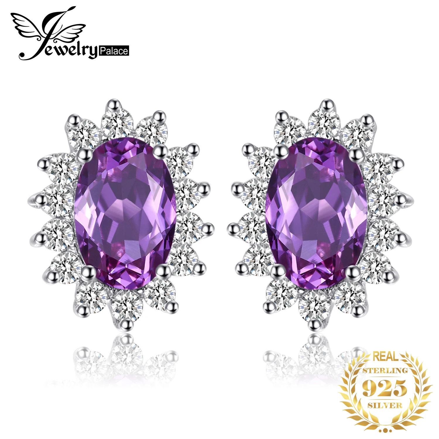 Jewelrypalace Овальный 2.5ct Александрит сапфир Серьги-гвоздики для Для женщин