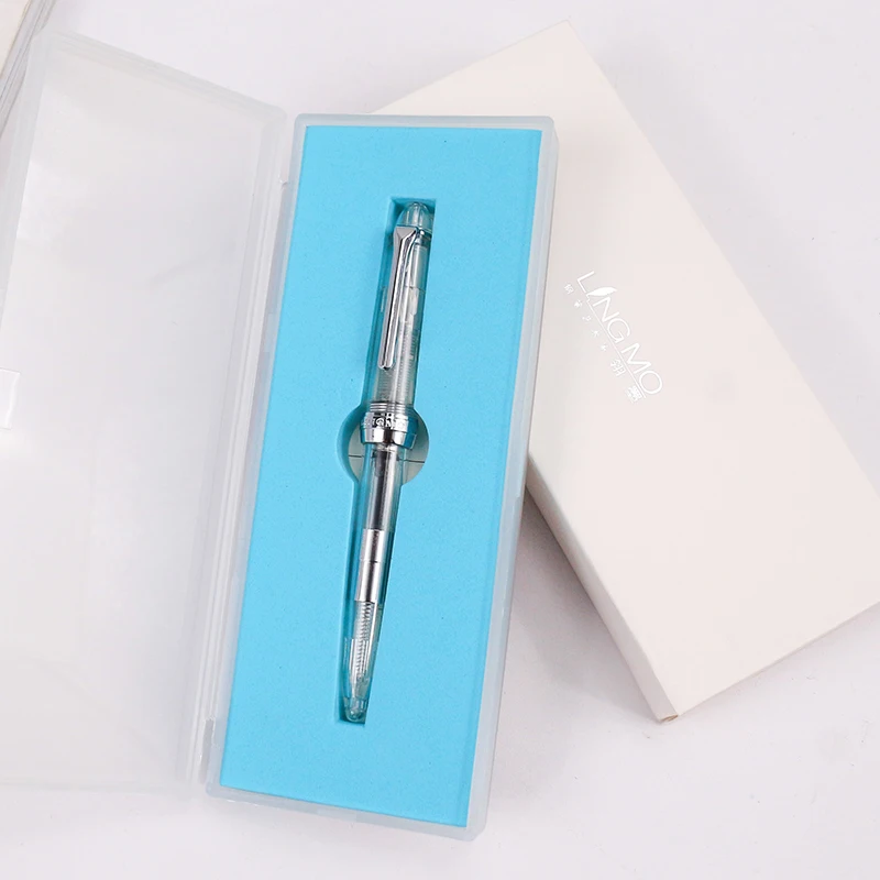 Демонстрационная перьевая ручка EF F изогнутое перо с коробкой прозрачная для