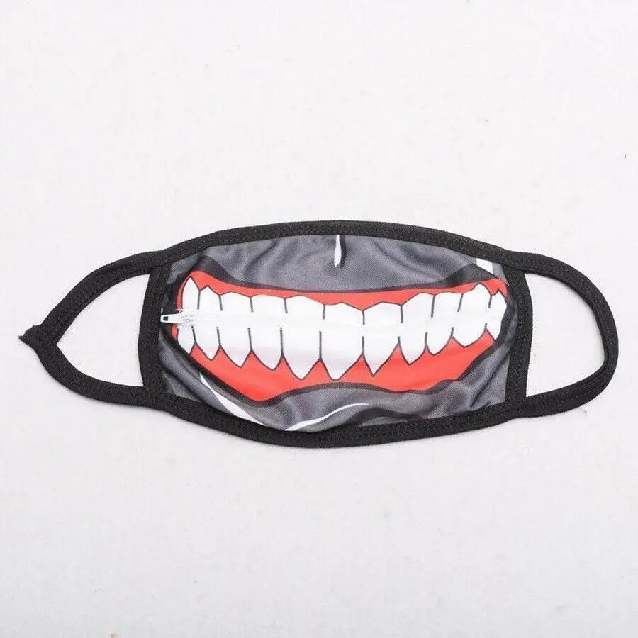 Takerlama Kaneki Ken Face Mouth Mask Zipper Anti-Dust Anime Tokyo Ghoul Cosplay
