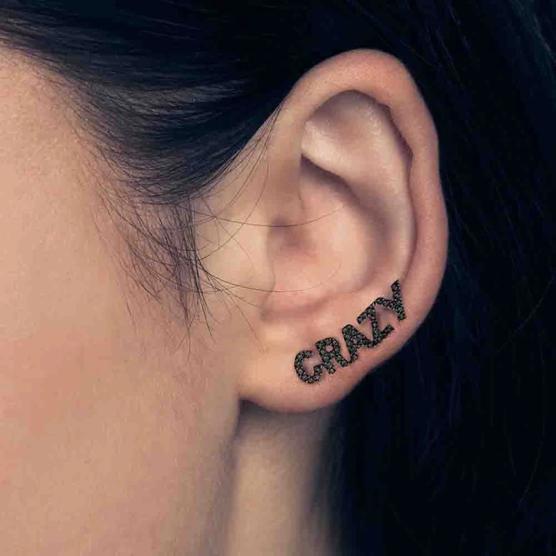 Модные очаровательные серебряные оригинальные одиночные серьги 1:1 подходят для