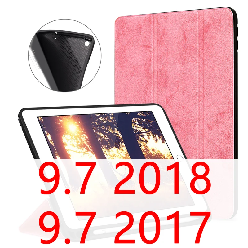 Pink 9.7 Чехол для iPad Pro 11 с держателем-карандашом для iPad 9,7 чехол мягкий силиконовый задний умный чехол для iPad 9,7 Funda Coque - Цвет: Pink 9.7
