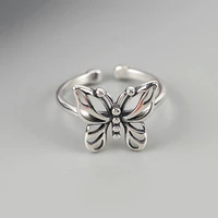 silver plated geometric bow retro adjustable ring simple exquisite jewelry womens party accessories valentines day gift