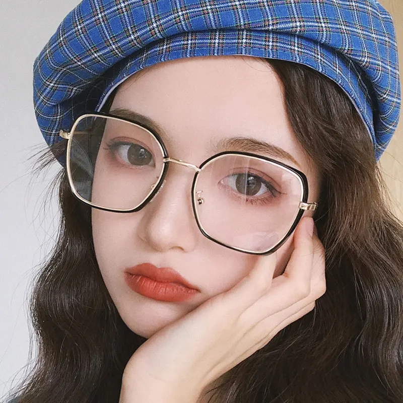 

Ahora 2020 Fashion Metal Finished Myopia Glasses Oversize Square Nearsighted Eyeglasses Shortsighted Eyewear 0-0.5-1.0-...-6.0