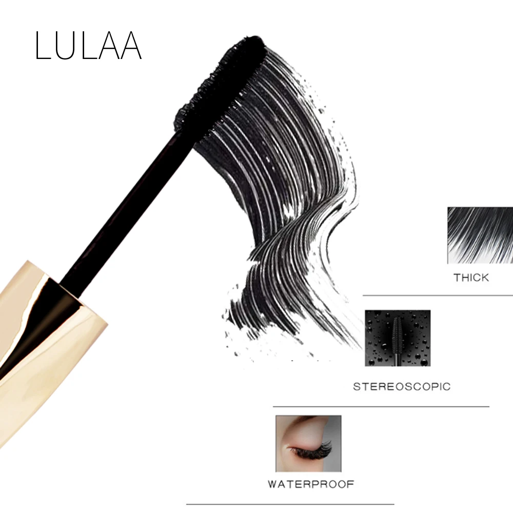 Новинка водостойкая тушь Rimel 4D шелковое волокно для ресниц удлиненная черная