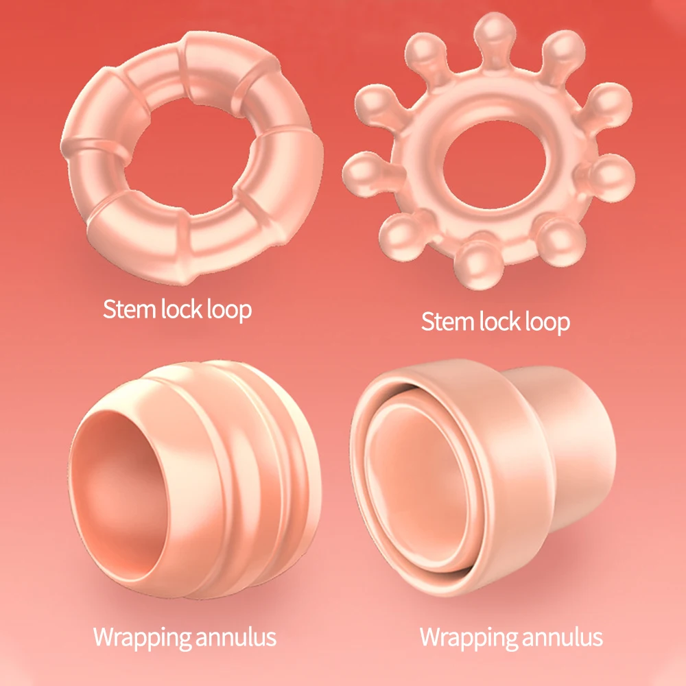 

4PCS Foreskin Correction Penis Sleeve Dick Rings Delay Ejaculation Screw Shape Penis Ring Cock Ring Sex Toys For Men Cock Rings