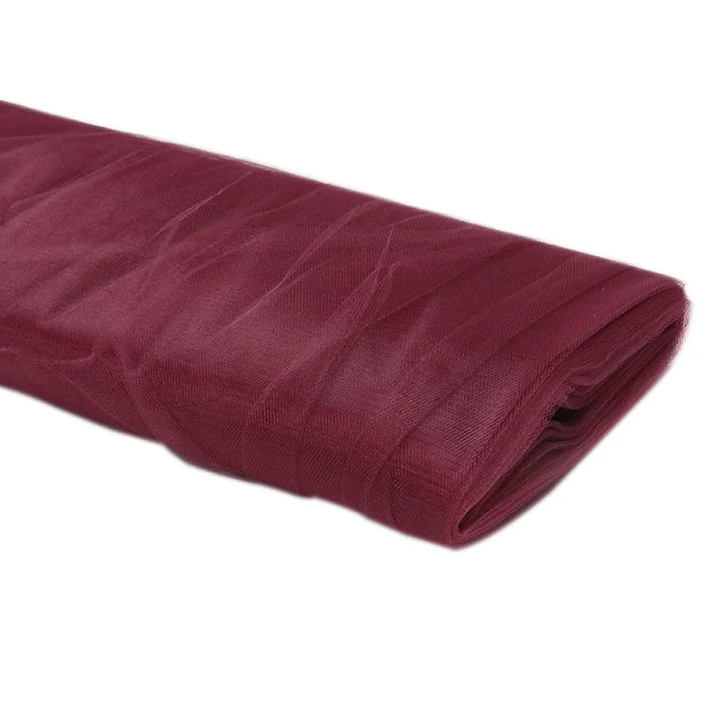 burgundy Белый 5" x120 футов(40 ярдов) тюль болт свадебное украшение болт Pew ремесло пользу ткань свадебные пользу вечерние банкет подарок декор - Цвет: burgundy