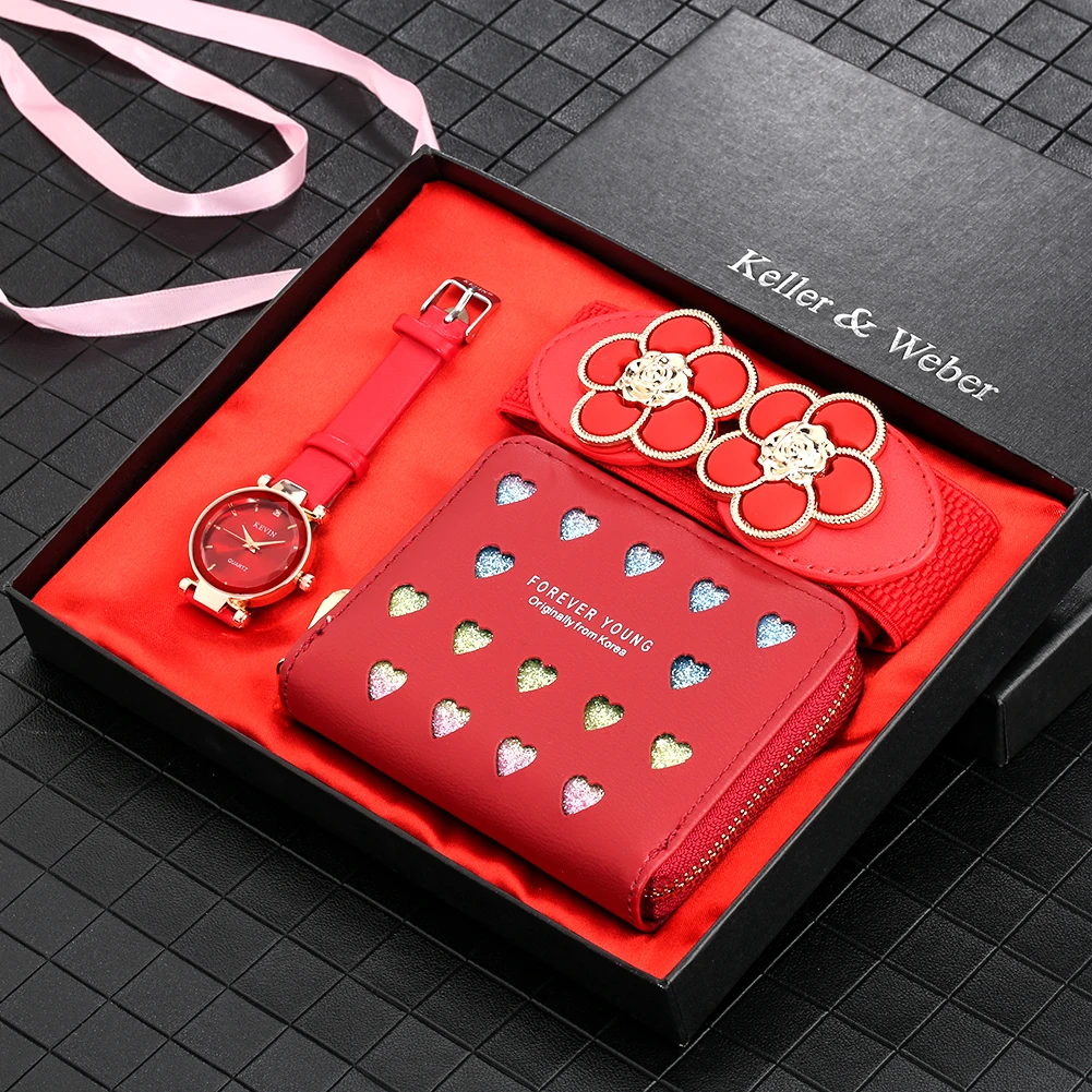 Набор бумажников для часов Дамский подарок изысканные Женские кварцевые