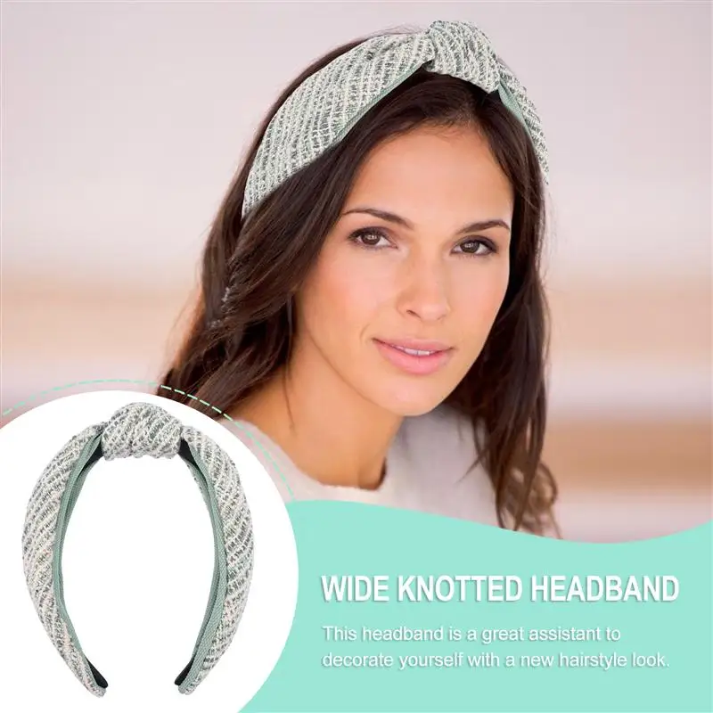 

Wide Knotted Headband Knot Hairband Turban Headband Elastic Hair Accessory