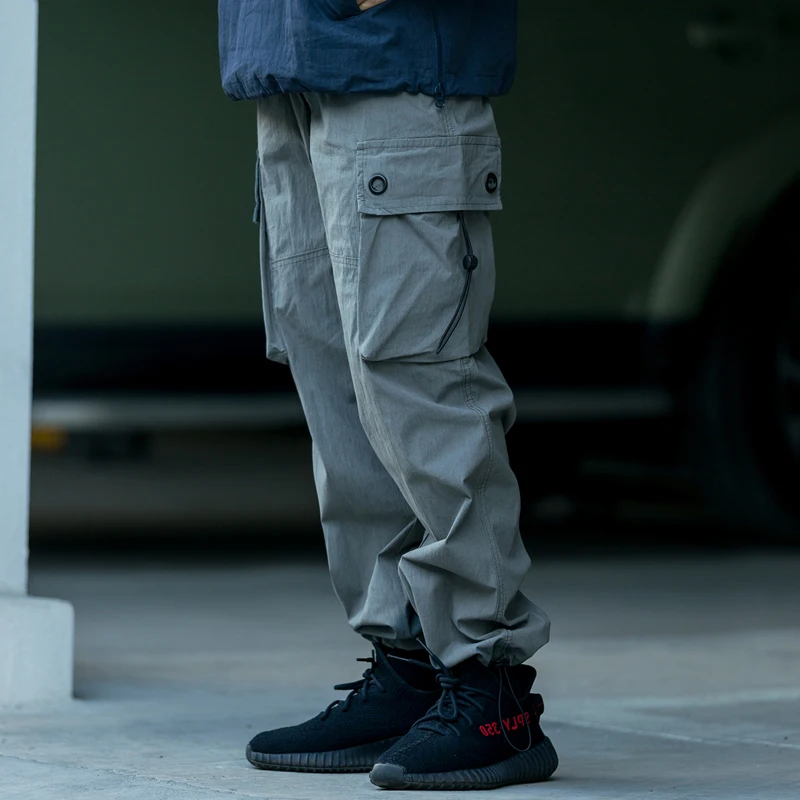 Брюки-карго мужские с несколькими карманами уличная одежда свободные джоггеры